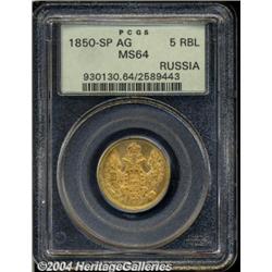 Nicolas I gold 5 Roubles 1850-SP,