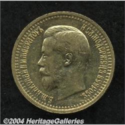 Nicolas II gold 7 1/2 Roubles 1897,