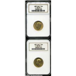 Nicolas II gold 10 Roubles - Pair,