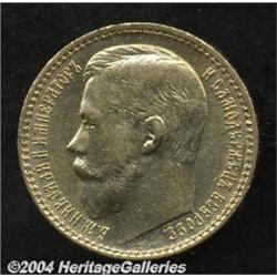 Nicolas II gold 15 Roubles 1897,