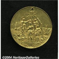 Gold Baptismal Medal No Date,