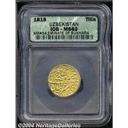 Emirate of Buhkara. Gold Tilla 1231AH (1815),
