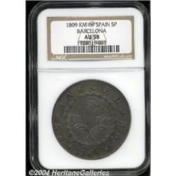 Jose Napoleon-Barcelona 5 Pesetas 1809,