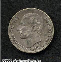 Peseta 1885,
