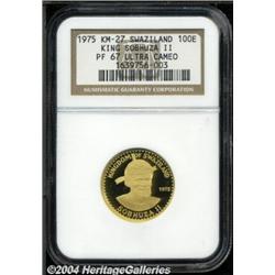Sobhuza II gold 100 Emalangeni 1975,