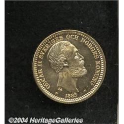 Oscar II Gold 20 Kronor 1885,