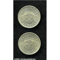 Confederation 5 Rappen 1850BB,