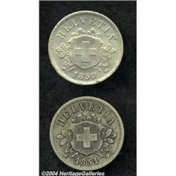 Confederation 10 Rappen Pair,