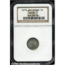 Confederation 5 Rappen 1877-B,