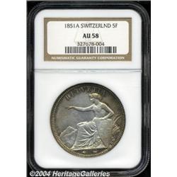 Confederation 5 Francs 1851A,