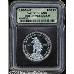 Platinum 100 Francs 1986-HF,