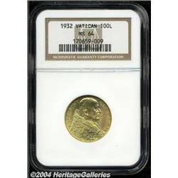 Pius XI gold 100 Lire 1932,