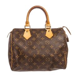 Louis Vuitton Monogram Canvas Leather Speedy 25 cm Bag