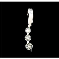 1.00 ctw Diamond Pendant - 14KT White Gold