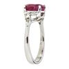 Image 2 : 2.98 ctw Ruby and Diamond Ring - 18KT White and Yellow Gold