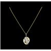 Image 2 : 1.01 ctw Diamond Pendant With Chain - 14KT Yellow and White Gold