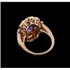 Image 3 : 3.33 ctw Tanzanite and Diamond Ring - 14KT Rose Gold