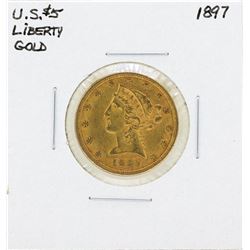 1897 $5 Liberty Head Half Eagle Gold Coin