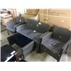 Image 2 : PATIO FLARE 4 PIECE OUTDOOR CHAT SET - LOVE SEAT, 2 CHAIRS & COFFEE TABLE (IN BOX)