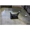 Image 1 : DARK WOOD & GLASS MODERN COFFEE TABLE