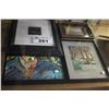 Image 1 : 4 PIECES OF FRAMED ART, SIGNED BOTTOM RIGHT