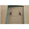 Image 2 : CERTIFIED NEW TANZANITE AND DIAMOND EARRINGS - 1 CT OVAL CUT, STERLING SILVER, POST AND BUTTERFLY