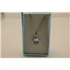 Image 2 : CERTIFIED 5.3 CT BLUE TOPAZ AND DIAMOND PENDANT/ NECKLACE - VVS CLARITY, 10X12 MM OVAL TOPAZ, 2