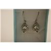 Image 2 : CERTIFIED NEW GREEN AMETHYST AND DIAMOND DANGLE EARRINGS - 2.5 CT OVAL CUT, VVS CLARITY, LEVER