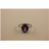Image 2 : CERTIFIED PURPLE AMETHYST AND DIAMOND SOLITAIRE RING - 2 DIAMONDS, 2.4CT, DEEP LAVENDER PURPLE,