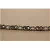 Image 2 : CERTIFIED 6.84 CT WHITE TOPAZ AND DIAMOND TENNIS BRACELET - FIGURE 8 LINKS, INCLUDES CERTIFICATE