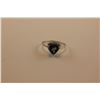 Image 2 : CERTIFIED MYSTIC TOPAZ AND DIAMOND SOLITAIRE RING - 1.1 CT TRILLION CUT TOPAZ, OCEAN BLUE COLOR, 2