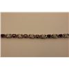 Image 2 : STUNNING RED RUBY AND DIAMOND TENNIS BRACELET - 12 OVAL RUBIES, INFINITY STYLE LINKS