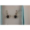 Image 2 : NEW MYSTIC TOPAZ AND DIAMOND EARRINGS - ROUND CUT, LEVER STYLE BACKS, STERLING SILVER