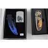 Image 1 : 2 BRAND NEW POCKET KNIVES AND ZIPPO LIGHTER