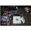 Image 2 : SHELF INCLUDING 3 LAPTOPS ( GATEWAY, THINKPAD, AND SONY ), POOL CUES IN CASES, GAMES, AND MORE