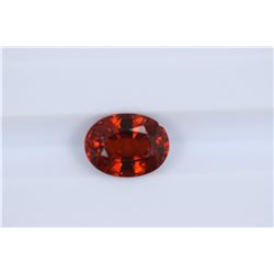 1.7ct Natural Malaya Garnet Oval cut