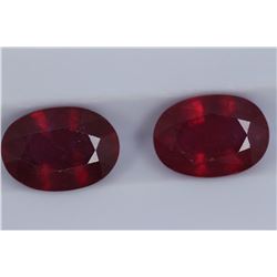 6.27ct Ruby Match pair Oval cut