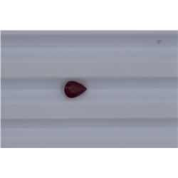 0.99ct Natural Ruby Pear cut