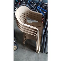 4 PLASTIC PATIO CHAIRS