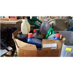 BOX OF SHOP FLUIDS