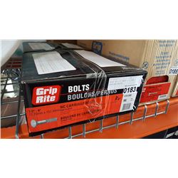 CRATE OF 1/2 INCH X 6 INCH CARRIAGE BOLTS