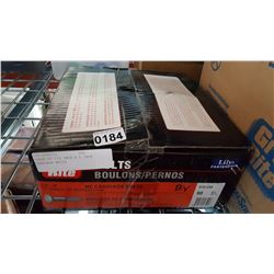 CRATE OF 1/2 INCH X 6 INCH CARRIAGE BOLTS