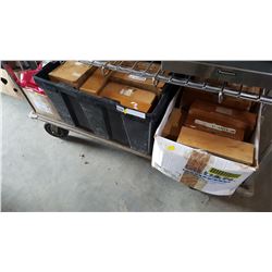 10 WOOD BOXES AND PLASTIC BAGS