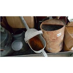 LOT OF METAL WATERING CANS