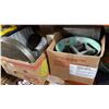 Image 1 : BAKING PANS, CAST IRON PAN, ELECTRIC SKILLET, AND BOX OF PANS