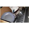 Image 3 : BAKING PANS, CAST IRON PAN, ELECTRIC SKILLET, AND BOX OF PANS