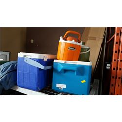 TWO COOLERS AND TWO WATER JUGS