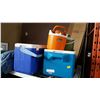 Image 1 : TWO COOLERS AND TWO WATER JUGS