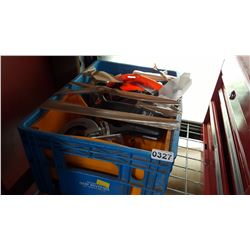TOTE W/ CORDLESS SKIL SAW AND HARDHAT