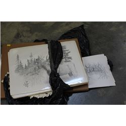 BUNDLE OF UNFRAMED PRINTS